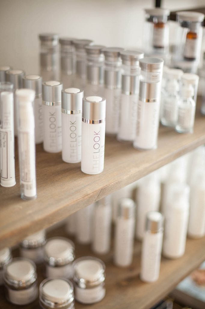 the-look-facial-aesthetics-product-shelves